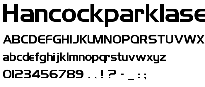 HancockParkLaser Park Laser:11/21/88 2:29:00 PM font